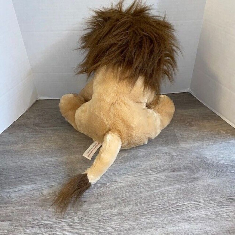 Hugfun International 12 inch Plush Sitting Lion Very Soft Floppy - Picture 3 of 6